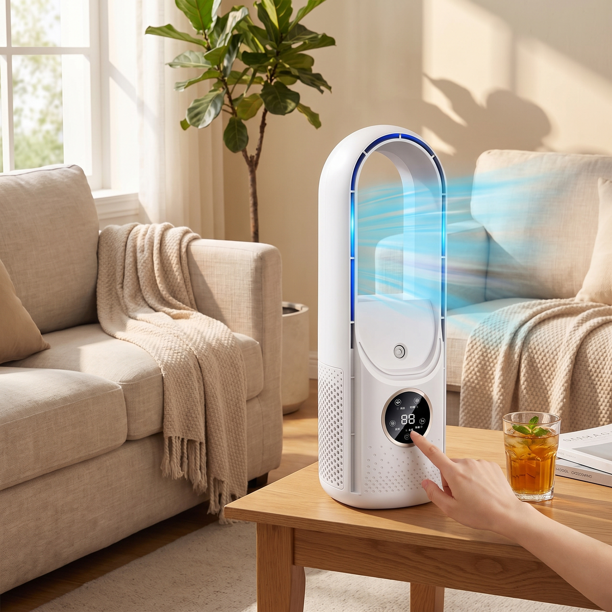 Bladeless Portable Air Conditioner, ultra-quiet, for home and office