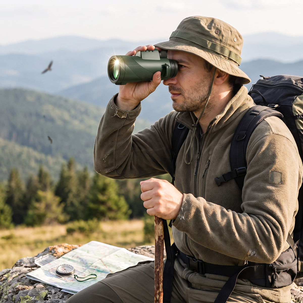 Compact Ultra-Zoom Monocular