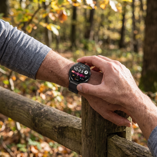 Health smartwatch worn on the wrist