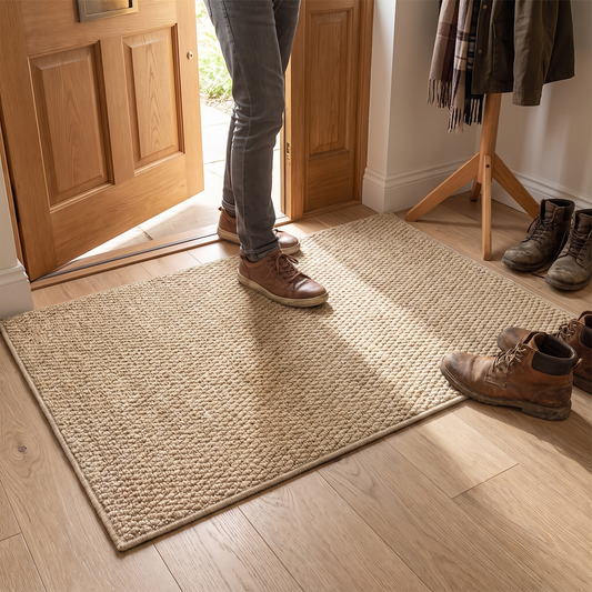 Anti-slip doormat at a home entrance