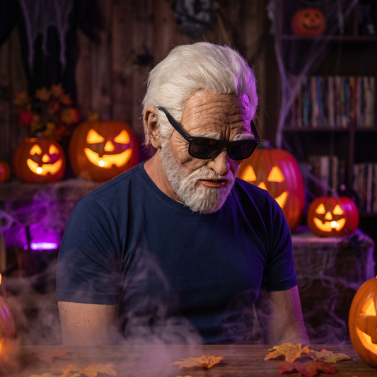Realistic Elder Character Latex Full-Head Mask