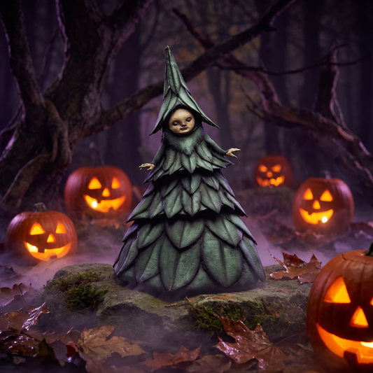 Halloween Resin Witch Figurine Tabletop Decoration