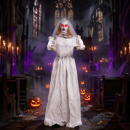5.7 FT Animated Halloween Ghost Bride Decoration