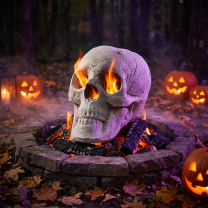 Halloween Ceramic Skull Fire Pit