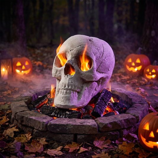 Halloween Ceramic Skull Fire Pit