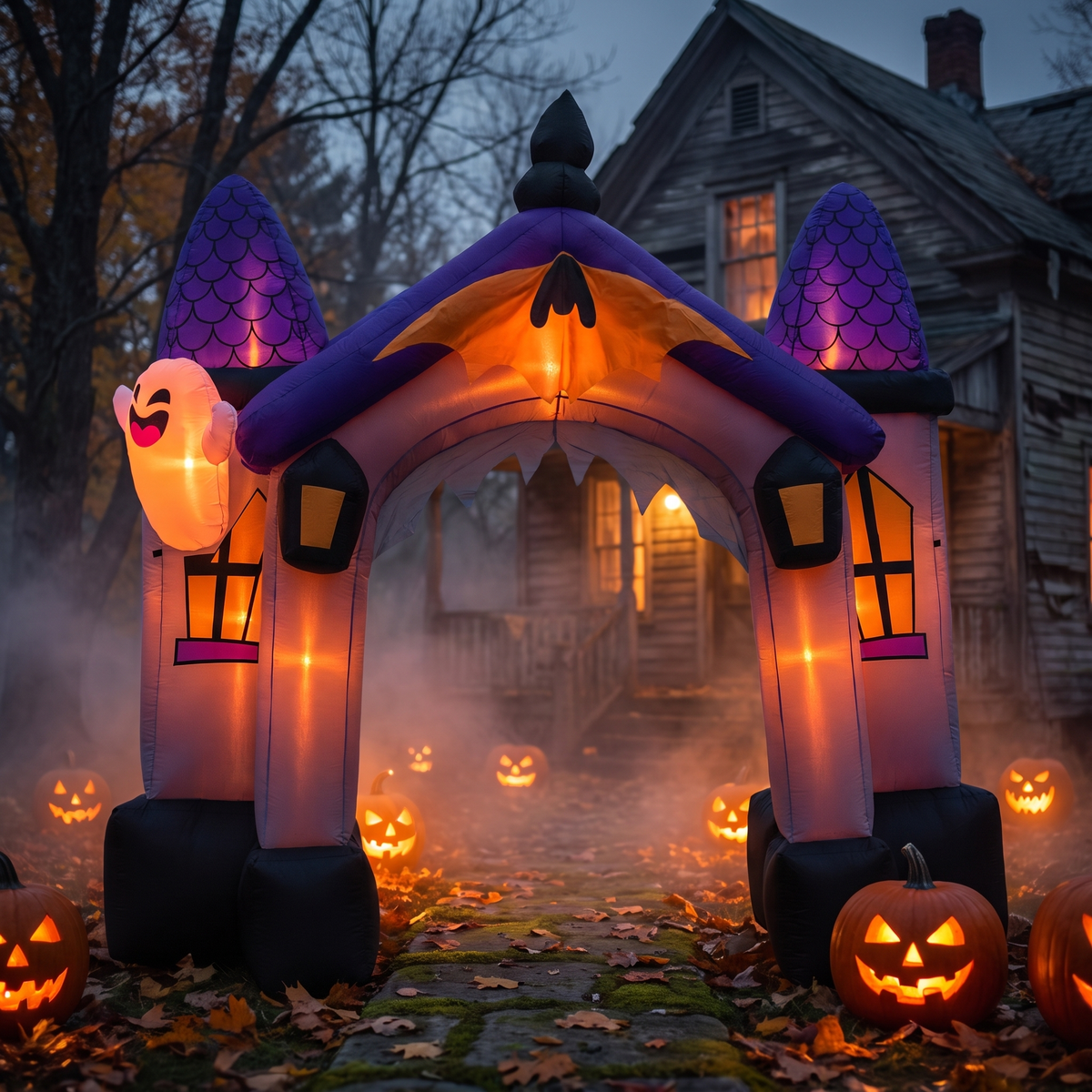 9 FT Halloween Inflatable Archway with LED Lights