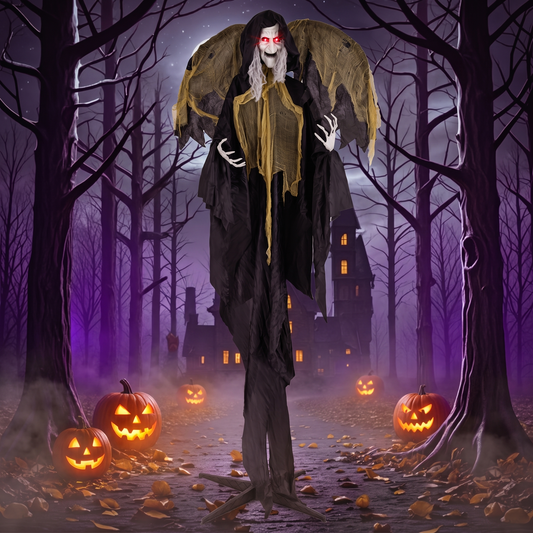 8.2 FT Halloween Standing Poseable Witch Animatronic