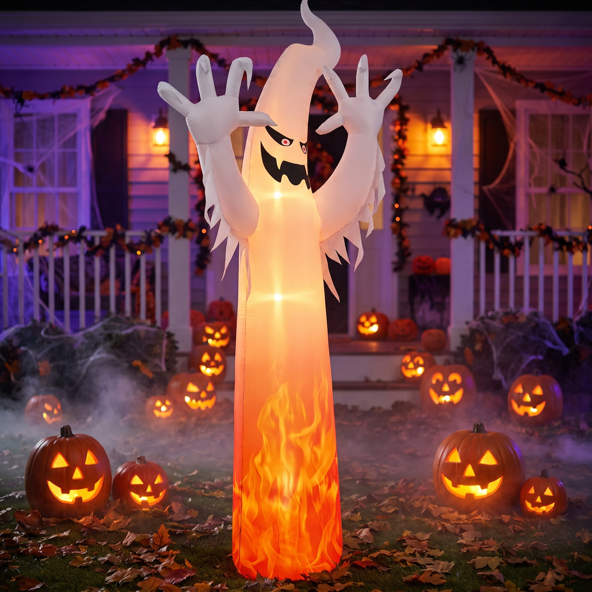 12 FT Halloween Inflatable Ghost with LED Lights