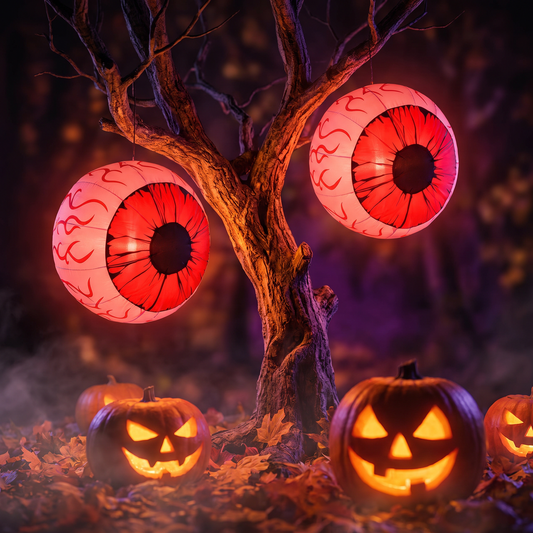 2 Pack 3 FT Halloween Inflatable Huge Eyeballs