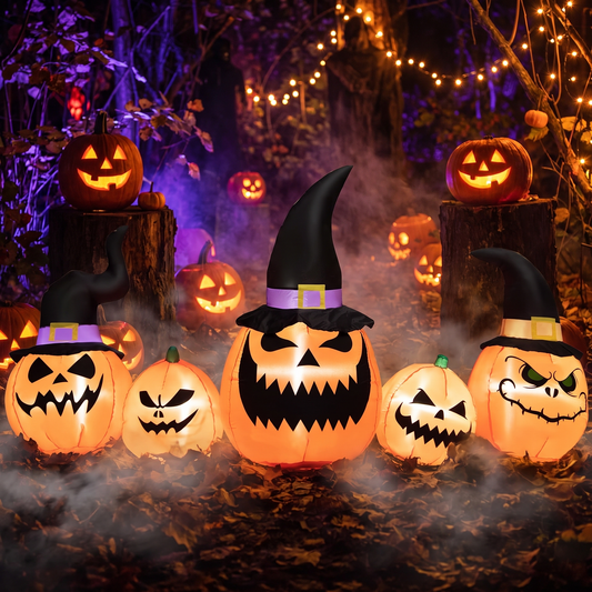 8 FT Halloween Inflatable Pumpkin Family