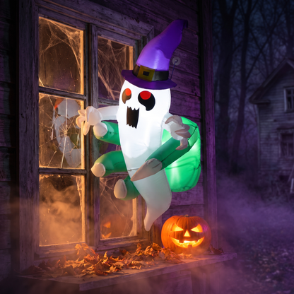 3.6 FT Halloween Inflatable Ghost Breaking Out of a Window