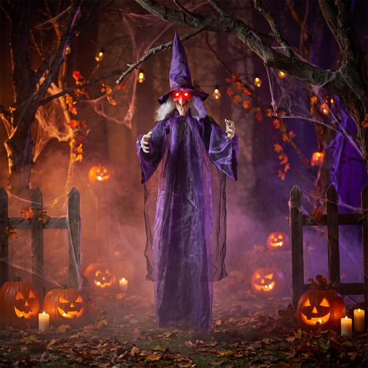 6 FT Halloween Animatronic Hanging Witch