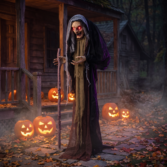 5 FT Halloween Animated Standing Witch