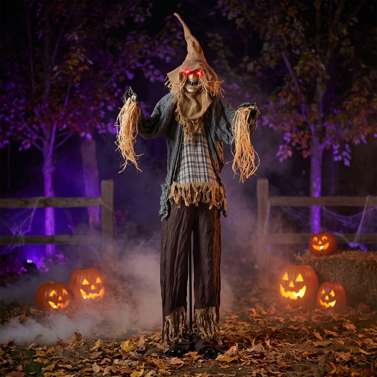 7 FT Halloween Animated Standing Scarecrow