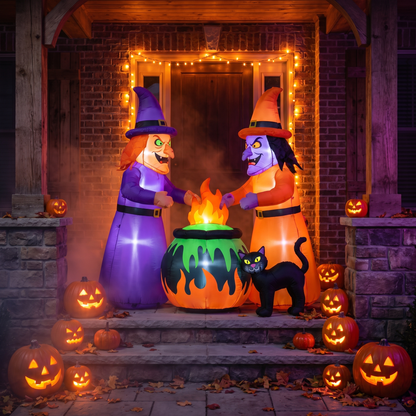 6 FT Inflatable Halloween Two Scary Witches