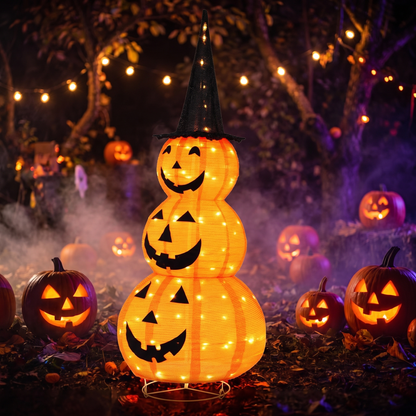 5 FT Halloween Light Up Pumpkin Decoration