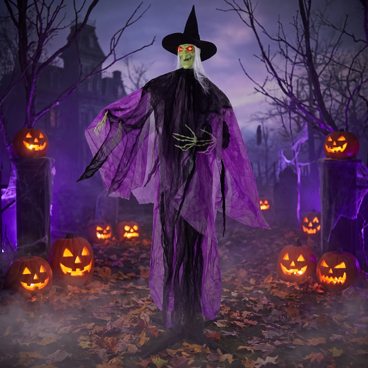7.2 FT Halloween Animatronic Standing Poseable Witch