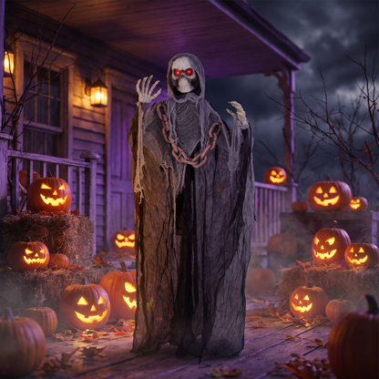 6.4 FT Halloween Animatronic Standing Grim Reaper