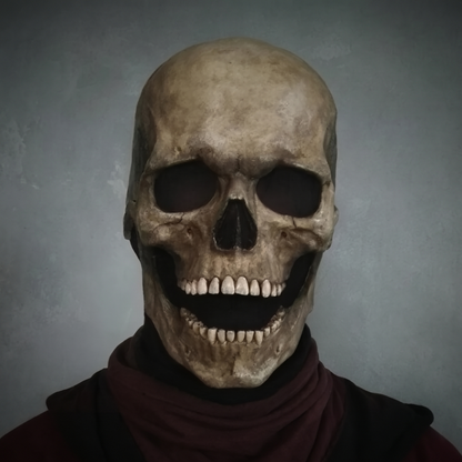 Movable Jaw Latex Skull Mask - Full Head