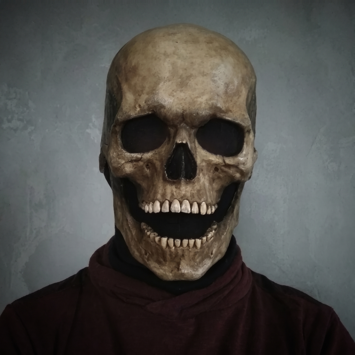 Movable Jaw Latex Skull Mask - Full Head