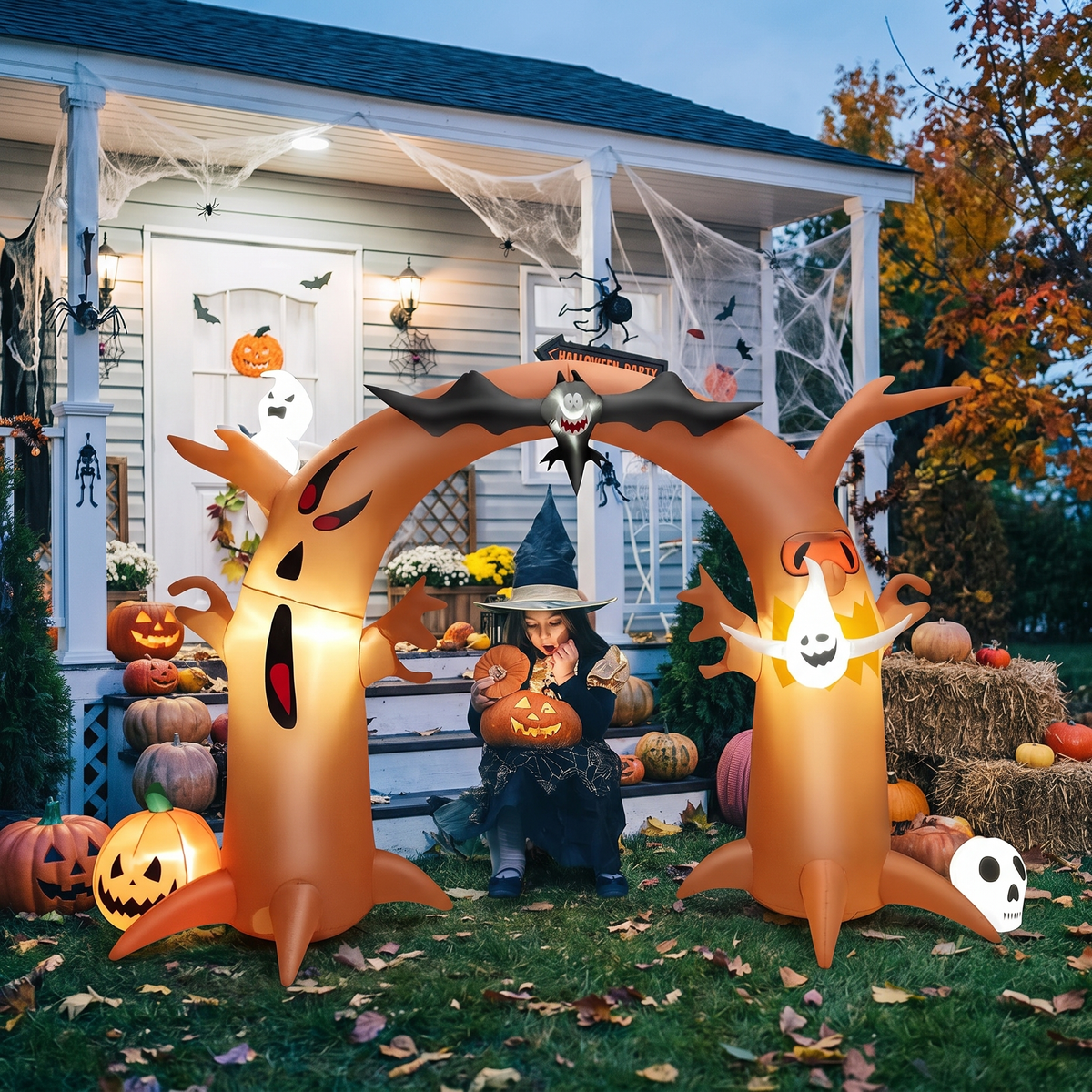 Inflatable Light Up Halloween Ghost Yard Decor