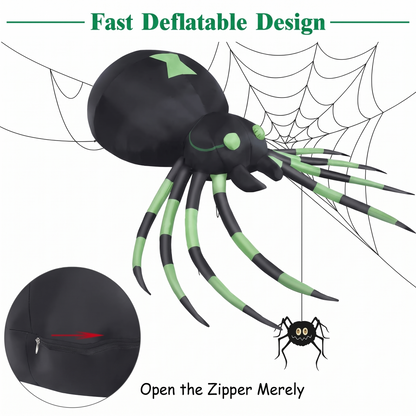 6 Ft Inflatable Light Up Spider Yard Decoration