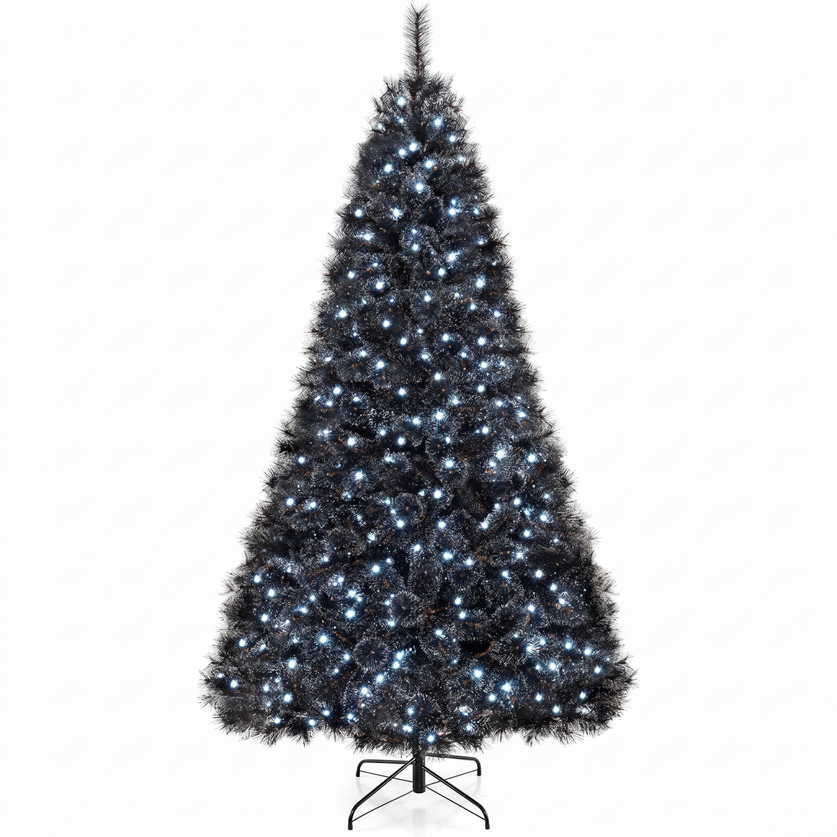 6, 7 or 8 Ft Pre-Lit Black Artificial Tree