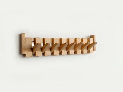 Folding Wooden Wall Coat Rack