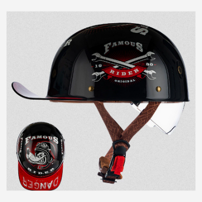 Moto Baseball Half Helmet