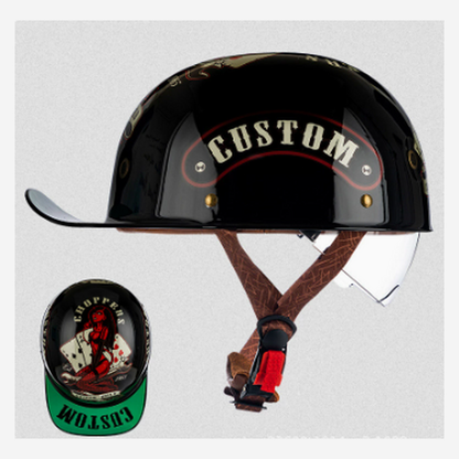 Moto Baseball Half Helmet