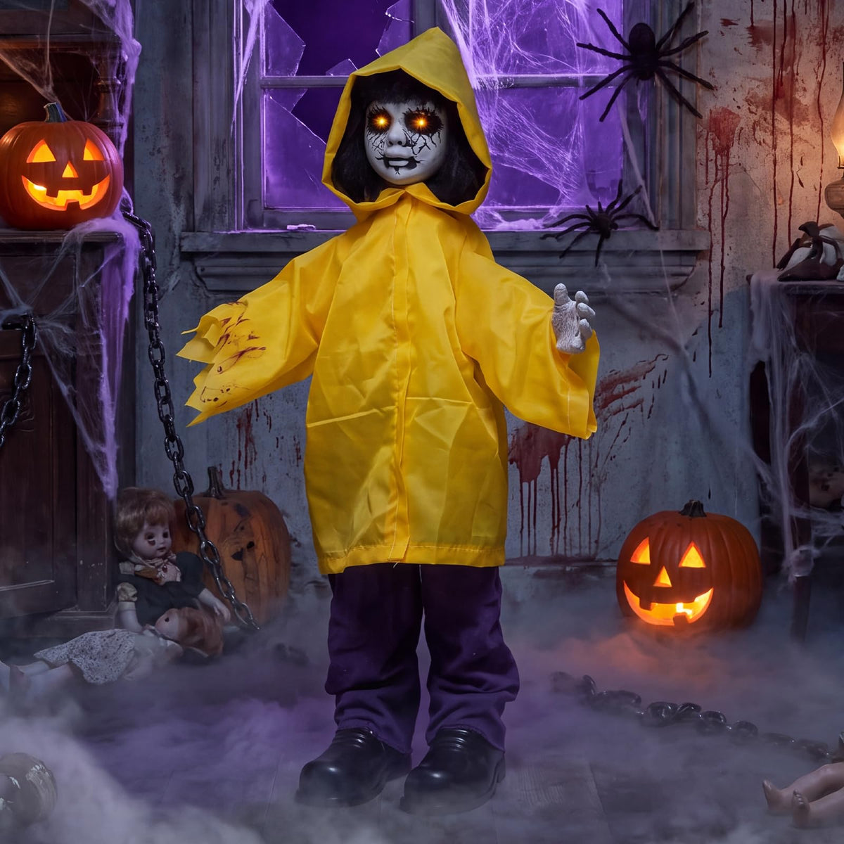 30 In Animated Zombie Boy with Light Up Eyes