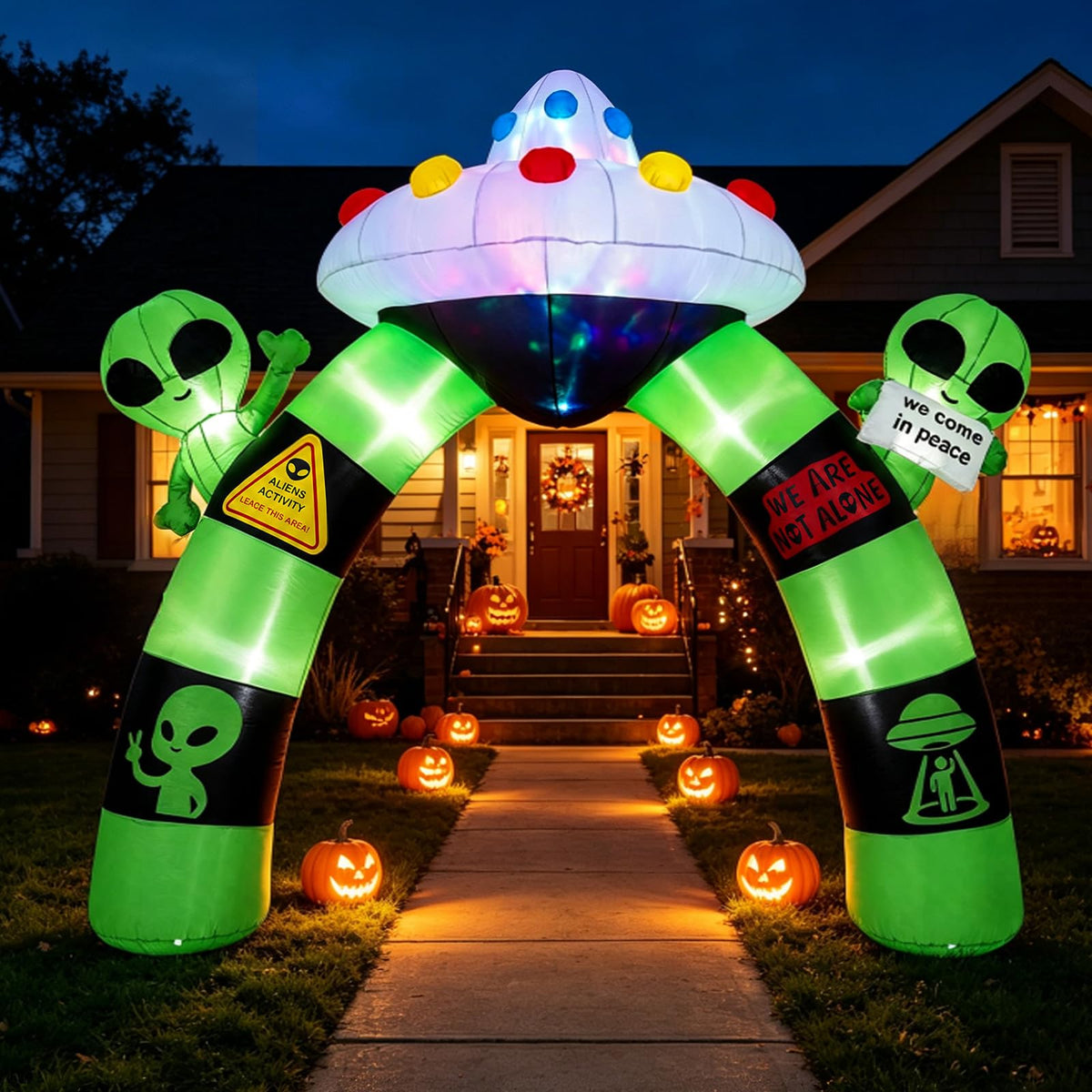 9.8 Ft Inflatable Alien Archway With Lights