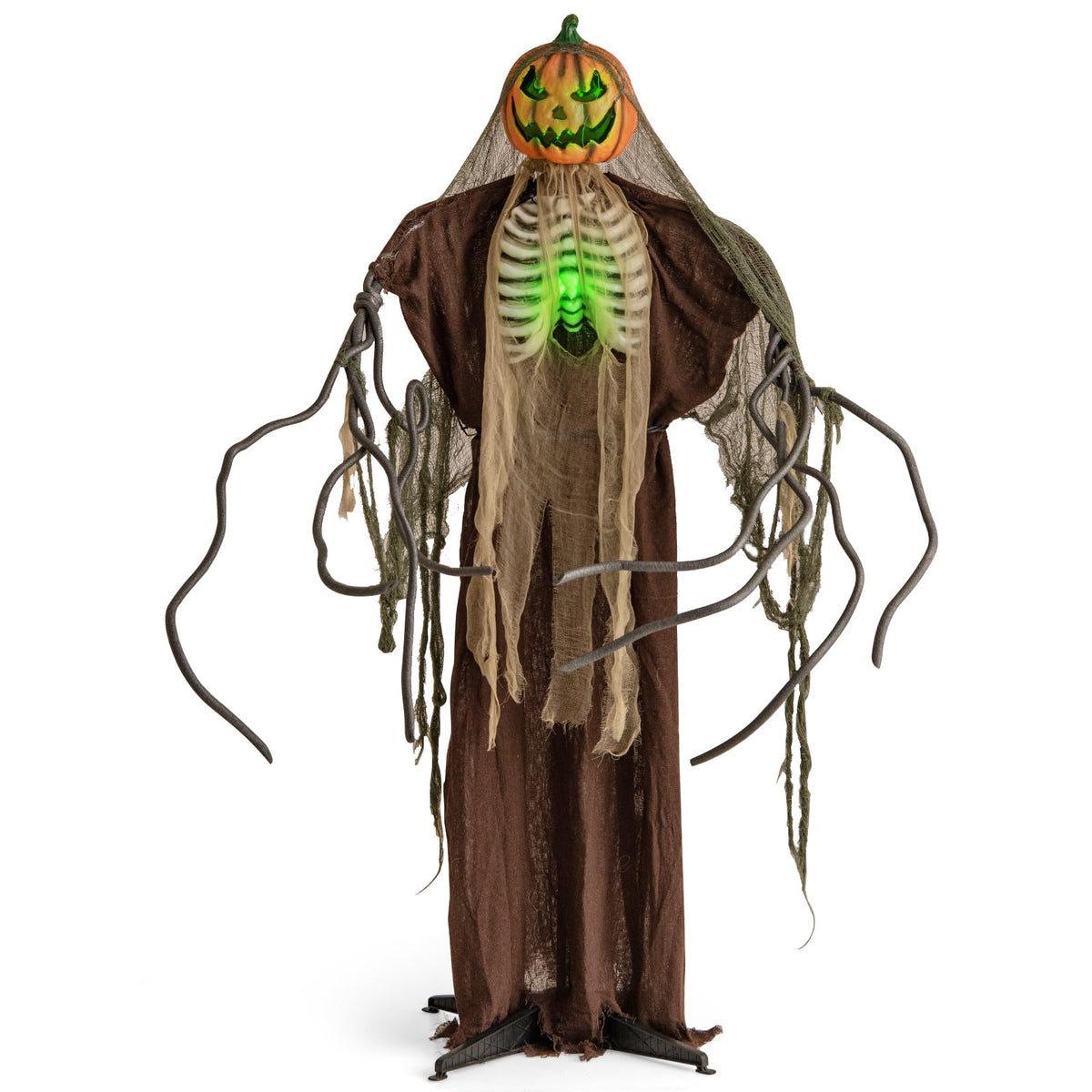 6 Ft Talking Ghost Pumpkin with Moving Head