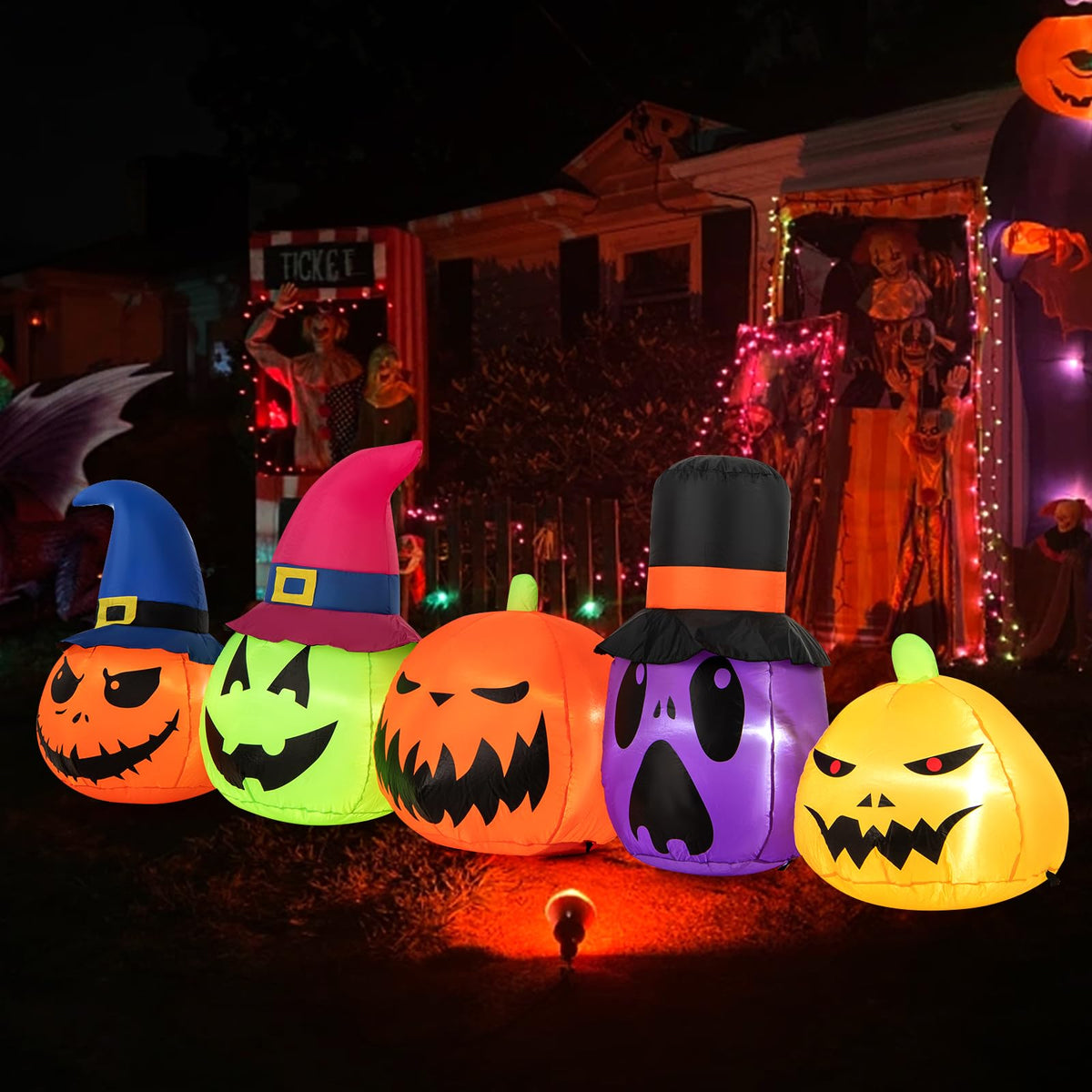 9 Ft Inflatable Pumpkin Family Yard Decoration