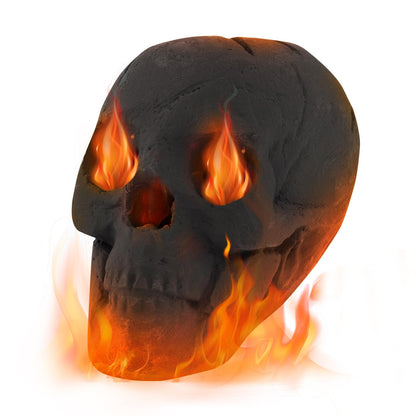 Ceramic Fire Pit Skull Halloween Decoration