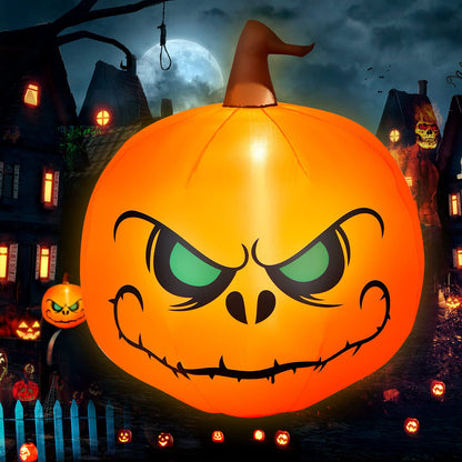 4 Ft Inflatable Light Up Pumpkin Yard Decoration