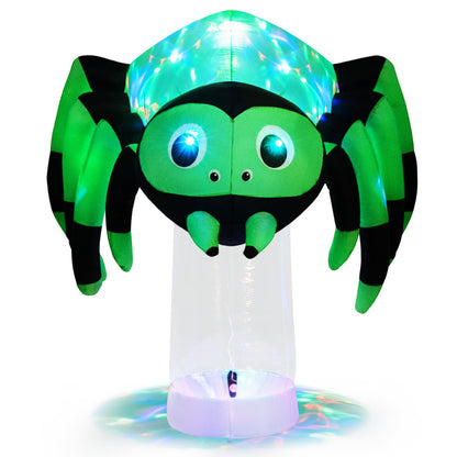 6 Ft Inflatable Spider with Rotating Light Column