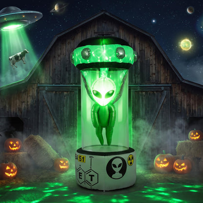 7.4 Ft Inflatable Alien Stasis Pod Yard Decor