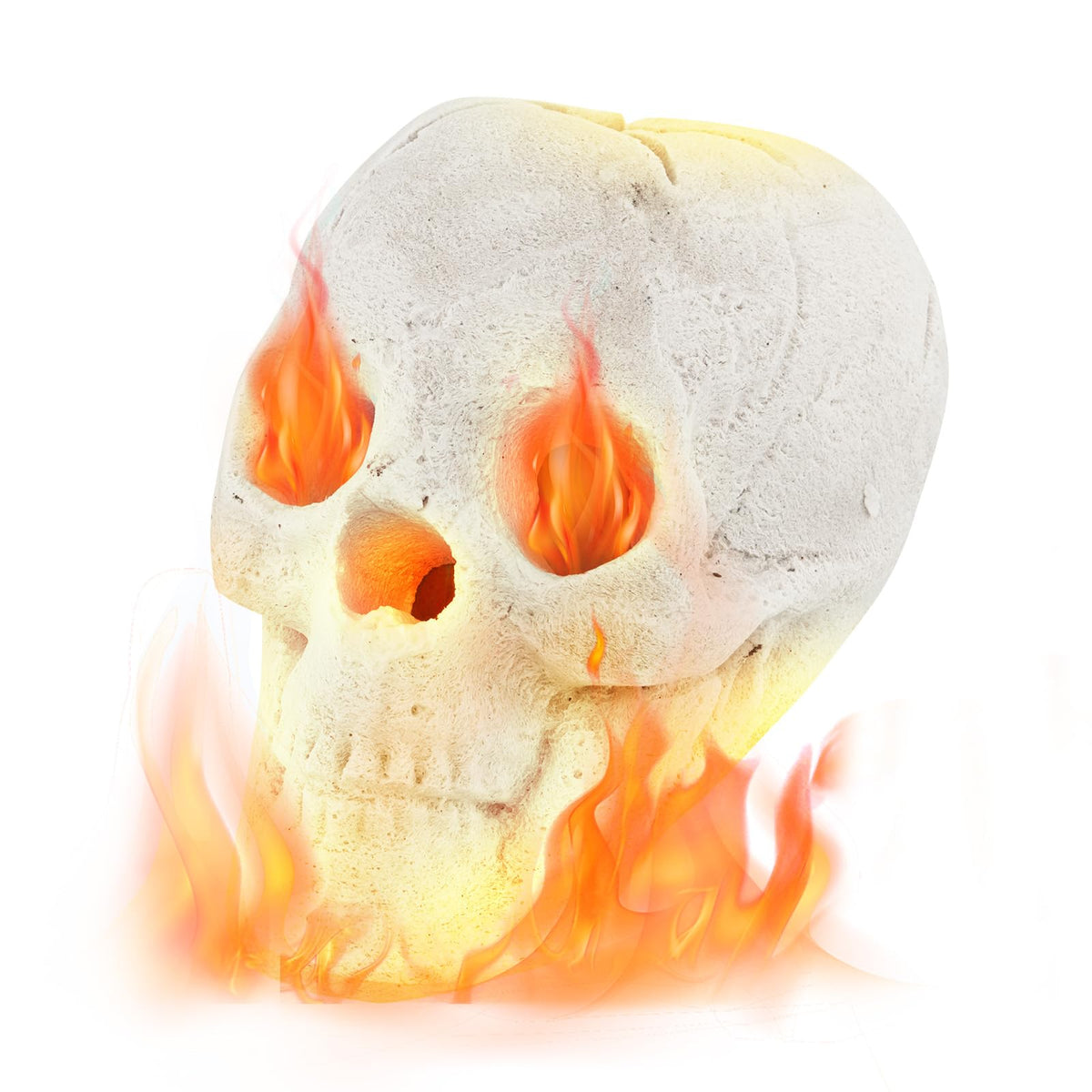Ceramic Fire Pit Skull Halloween Decoration