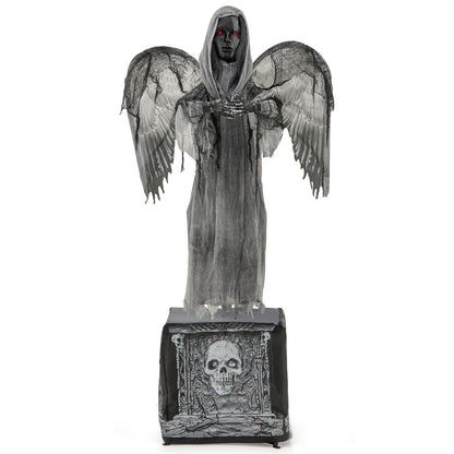5.5 Ft Animated Praying Angel with Light-Up Eyes