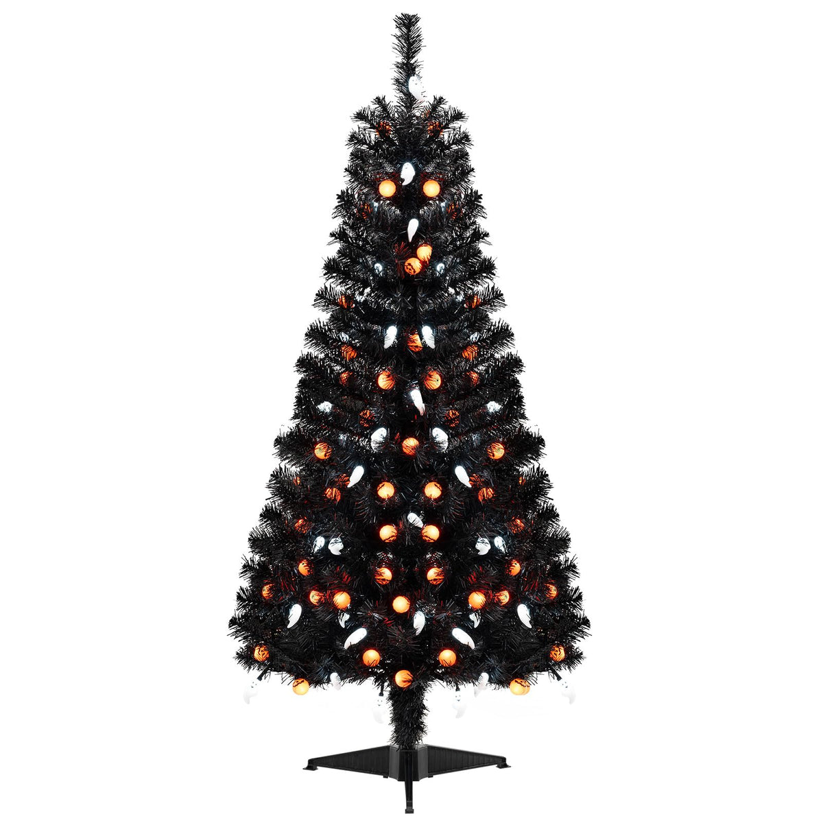 4.5 Ft Pre-Lit Black Halloween Tree with Music
