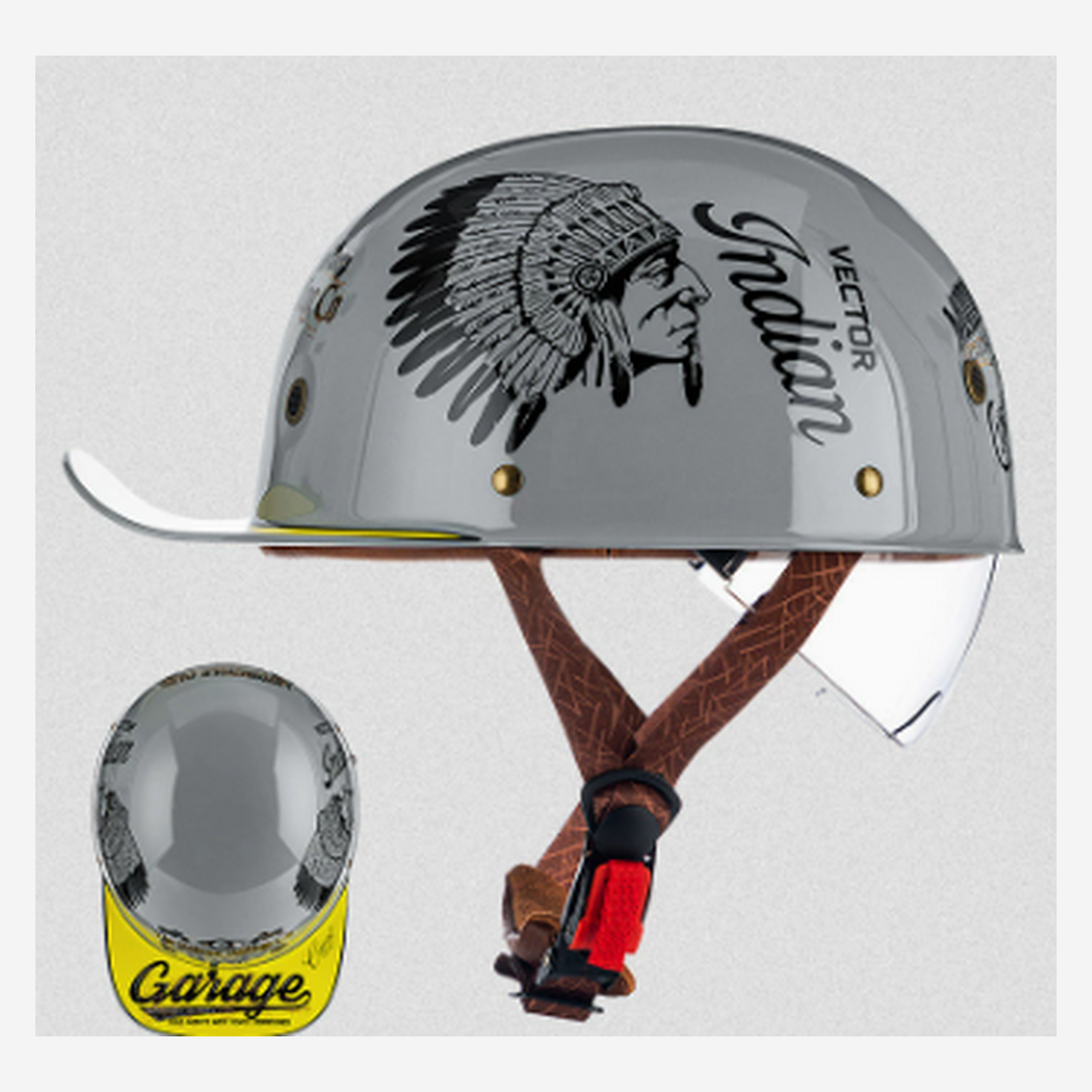 Moto Baseball Half Helmet