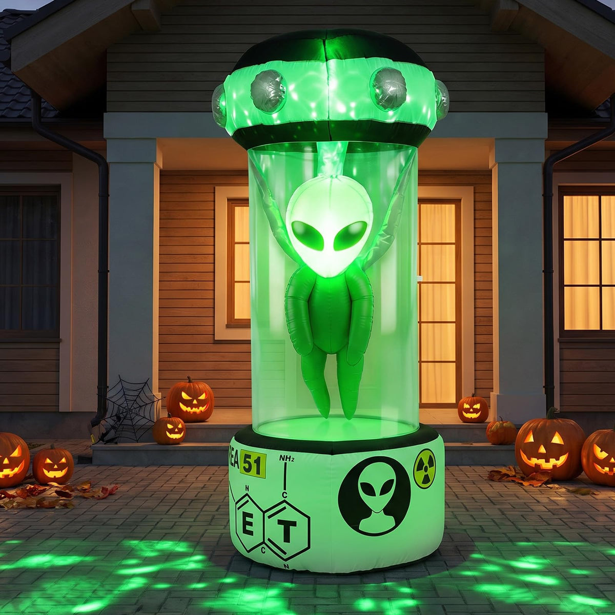 7.4 Ft Inflatable Alien Stasis Pod Yard Decor