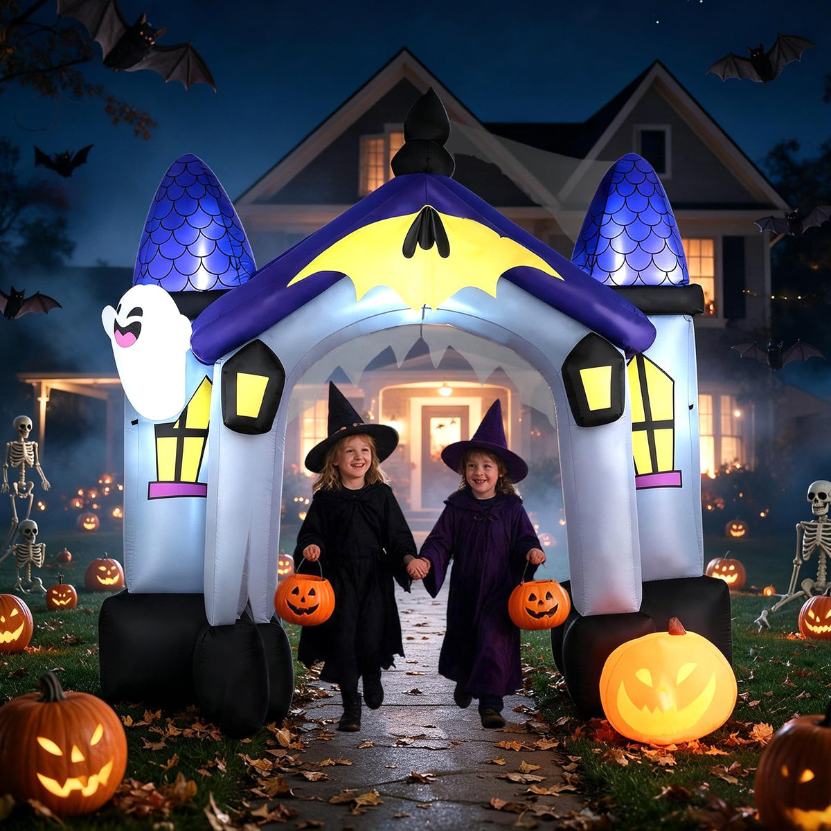 9 Ft Halloween Inflatable Castle Archway