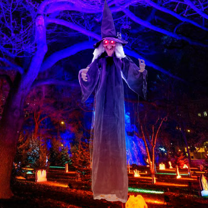 6 Ft Hanging Animatronic Witch with Sound