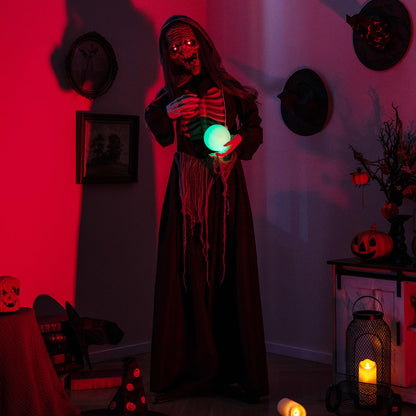 6 Ft Talking Animatronic Witch with Light-Up Eyes