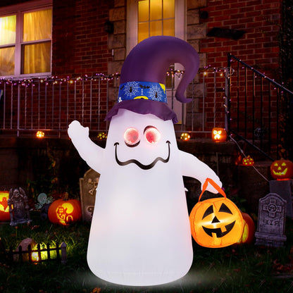 6 Ft Inflatable Ghost with Jack-O-Lantern