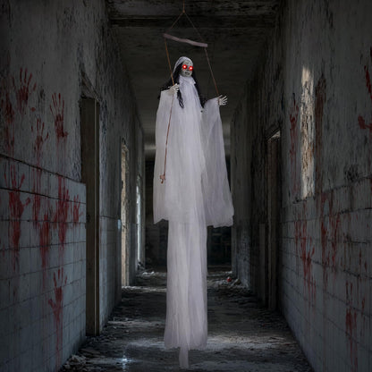 6.4 Ft Animated Hanging Swinging Creepy Doll