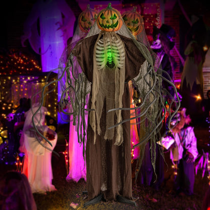 6 Ft Talking Ghost Pumpkin with Moving Head