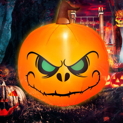 4 Ft Inflatable Light Up Pumpkin Yard Decoration